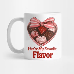 Valentine's Day: My Favorite Flavor - Heart Box of Chocolates Mug